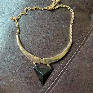 Vintage Jewelry - Vintage gold and black triangle collar necklace Vintage Jewelry - Vintage gold and black triangle collar necklace